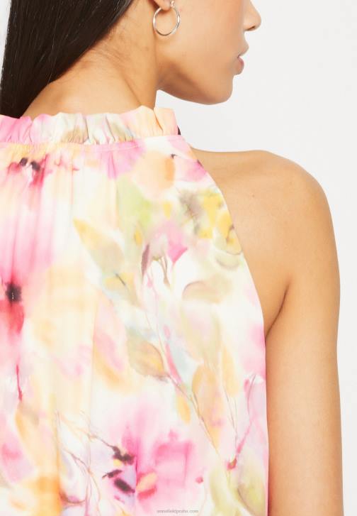 PN6V223 ženy Anna Field maxi šaty bílo/růžové