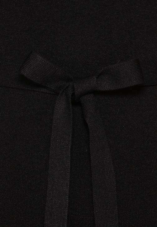 PN6V234 ženy Anna Field rollkragen ripp mini strickkleid mit grtel svetr šaty černé