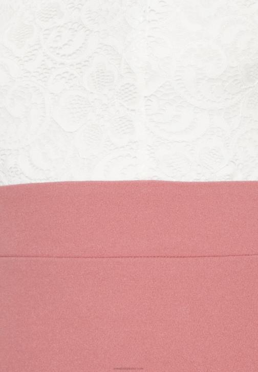 PN6V36 ženy Anna Field žerzejové šaty bílo/růžové