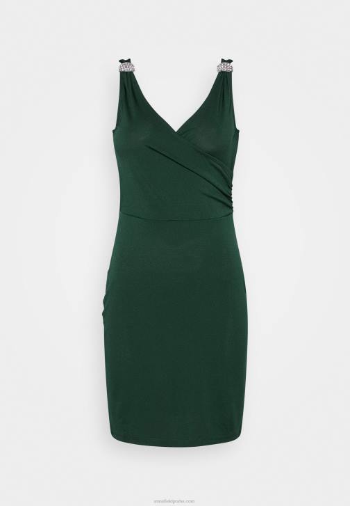PN6V39 ženy Anna Field žerzejové šaty tmavě zelené
