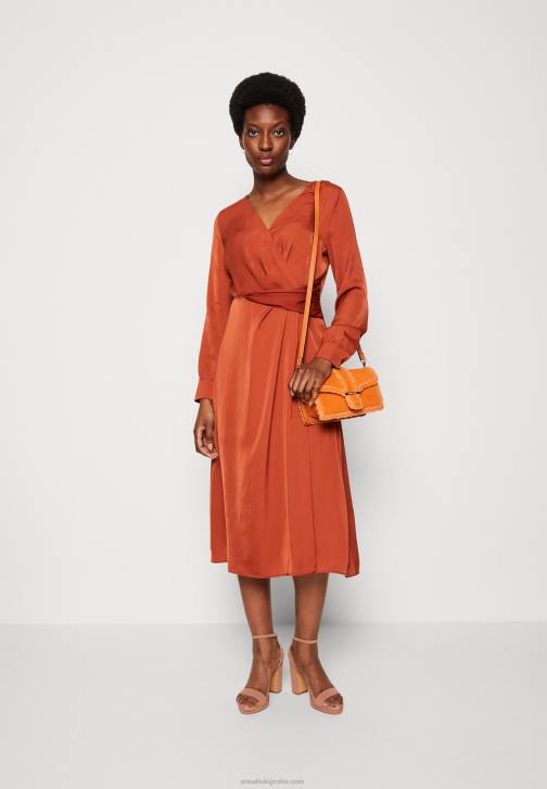 PN6V54 ženy Anna Field koktejlové společenské šaty hnědé