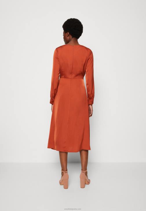 PN6V54 ženy Anna Field koktejlové společenské šaty hnědé