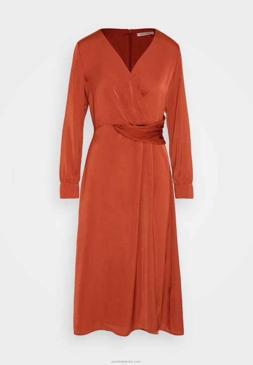 PN6V54 ženy Anna Field koktejlové společenské šaty hnědé