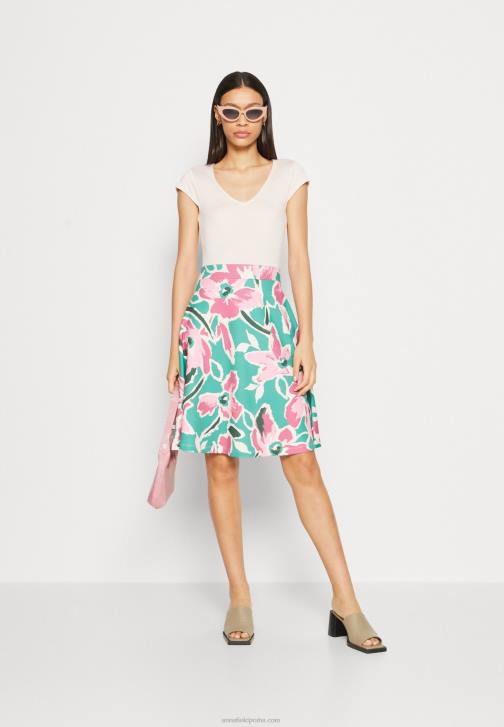 PN6V68 ženy Anna Field džínové šaty bílá/zelená/růžová