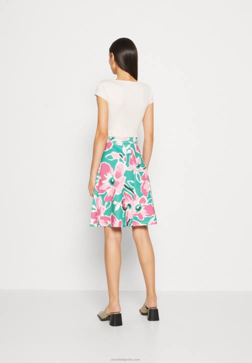 PN6V68 ženy Anna Field džínové šaty bílá/zelená/růžová