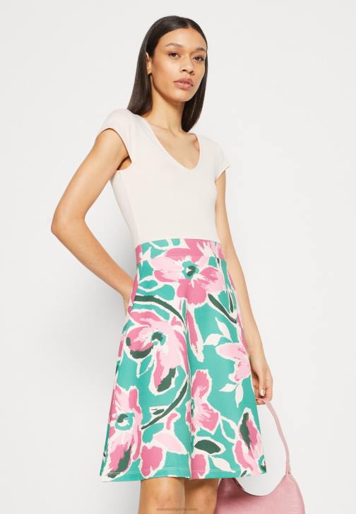 PN6V68 ženy Anna Field džínové šaty bílá/zelená/růžová