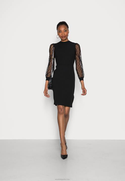 PN6V70 ženy Anna Field koktejlové společenské šaty černé