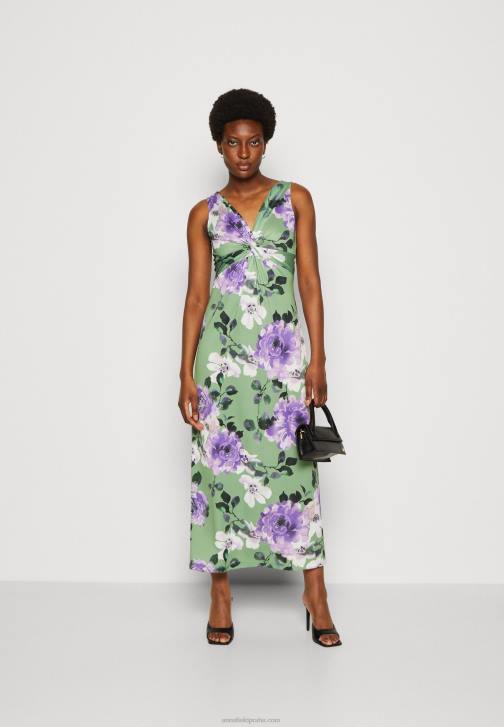 PN6V78 ženy Anna Field žerzejové šaty zelená/fialová/bílá