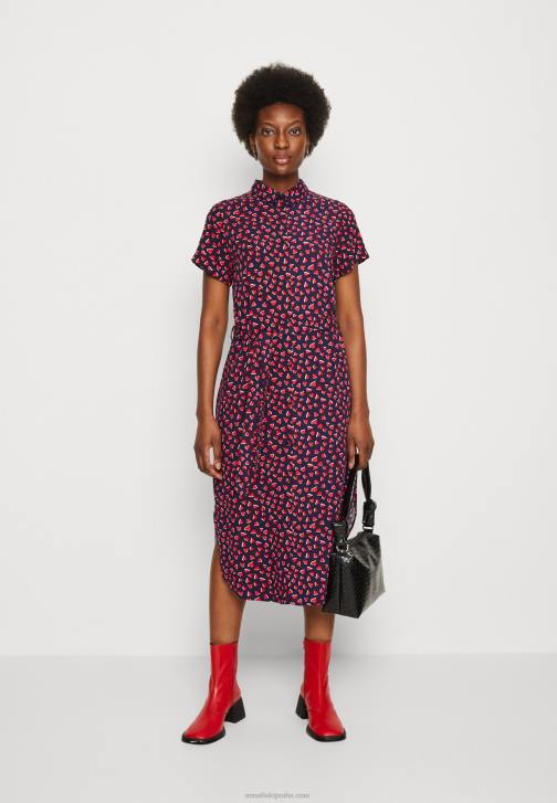 PN6V91 ženy Anna Field košilové šaty tmavě modrá/červená