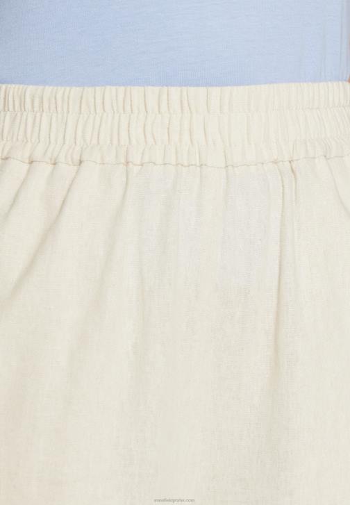 PN6V857 ženy Anna Field šortky ze směsi lnu béžové