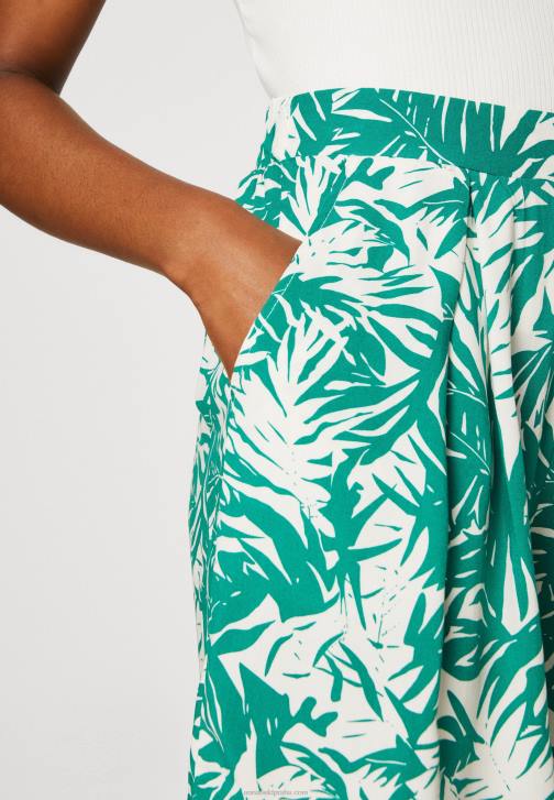 PN6V861 ženy Anna Field šortky zelené/bílé