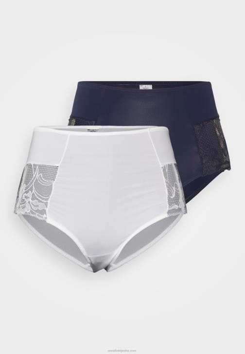 PN6V1002 ženy Anna Field 2 balení slipů tmavě modré/bílé