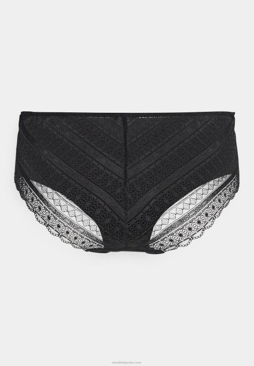 PN6V1016 ženy Anna Field Balení 7 černých slipů