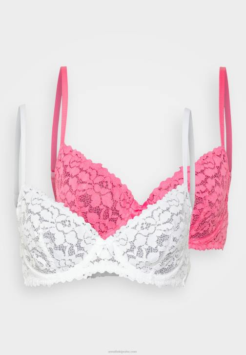 PN6V937 ženy Anna Field 2 balení podprsenky s kosticí růžová/béžová