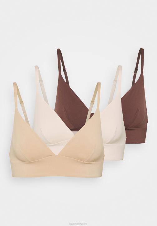 PN6V950 ženy Anna Field 3pp bralette trojúhelníková podprsenka nahá