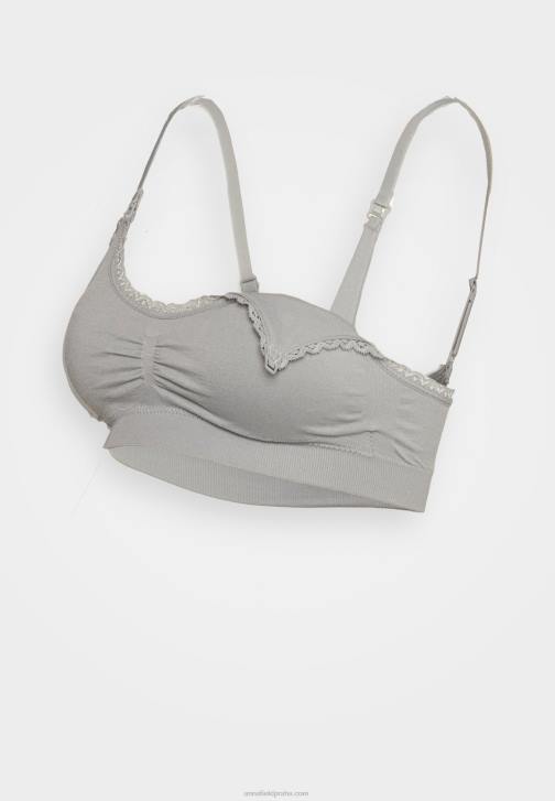 PN6V952 ženy Anna Field těhotenská bezešvá podprsenka 2 balení prsatější šedo/černá