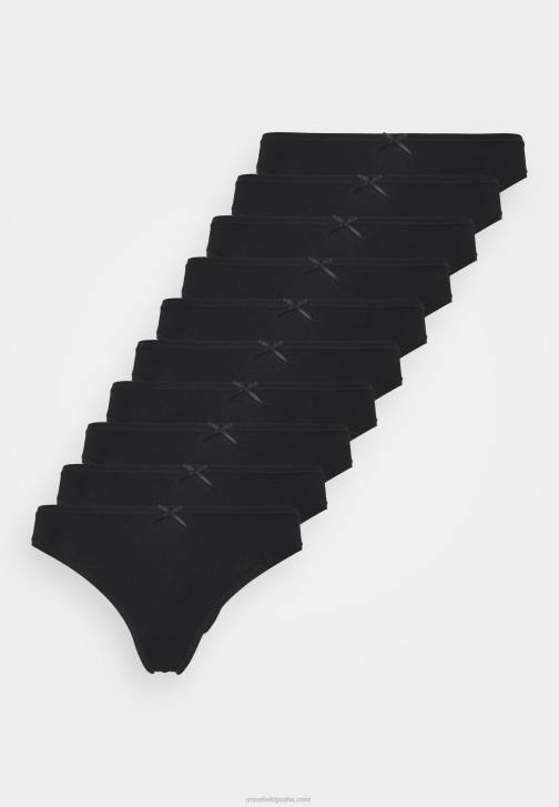 PN6V982 ženy Anna Field 10 balení tanga černá