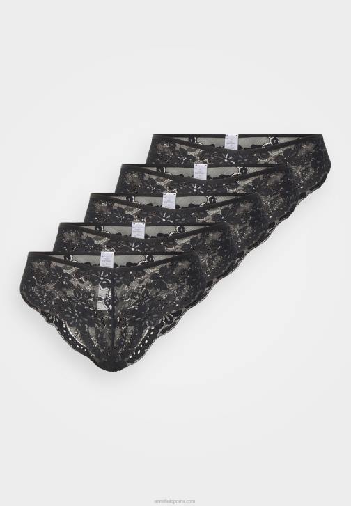 PN6V997 ženy Anna Field Balení 5 černých slipů