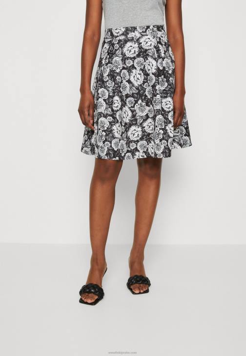 PN6V777 ženy Anna Field plisovaná sukně černo/bílá