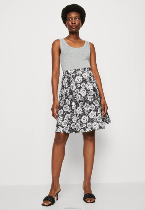 PN6V777 ženy Anna Field plisovaná sukně černo/bílá