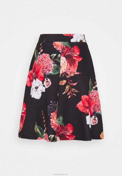 PN6V778 ženy Anna Field plisovaná sukně černo/růžová