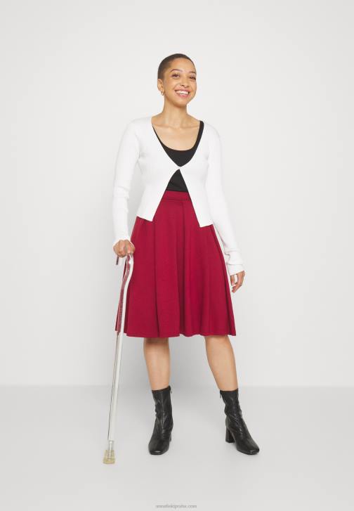 PN6V780 ženy Anna Field skládaná sukně červená