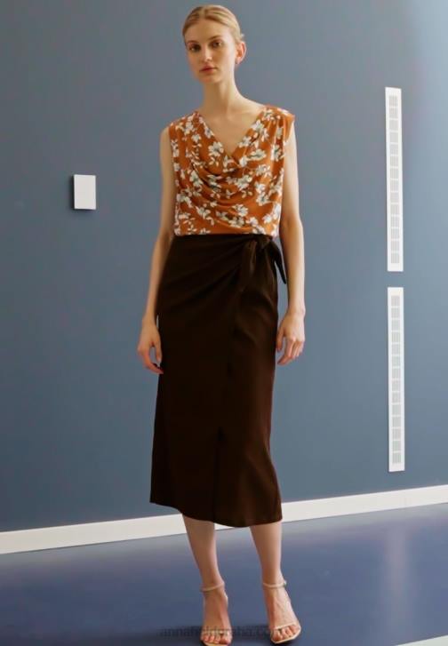 PN6V781 ženy Anna Field áčková sukně hnědá