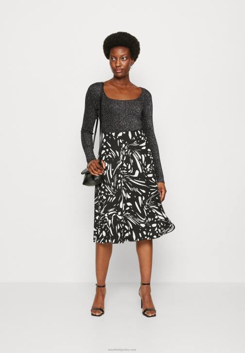 PN6V788 ženy Anna Field A-line sukně černo/bílá