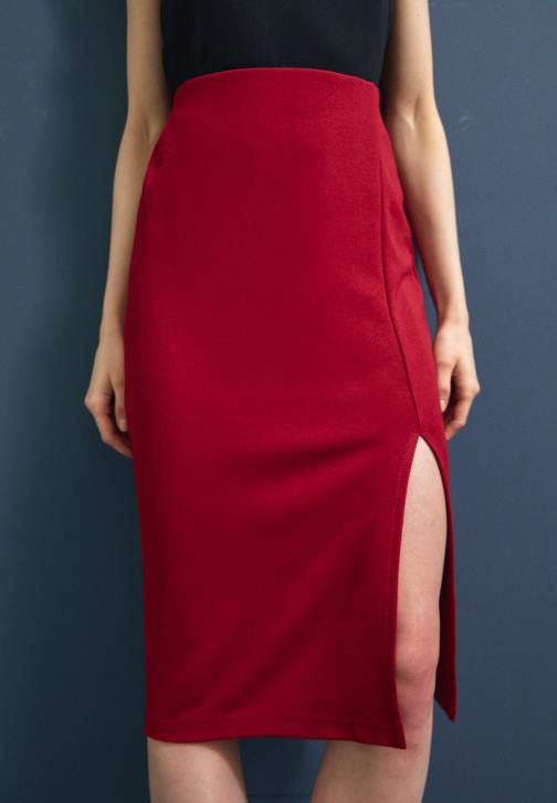 PN6V806 ženy Anna Field tužková sukně tmavě červená