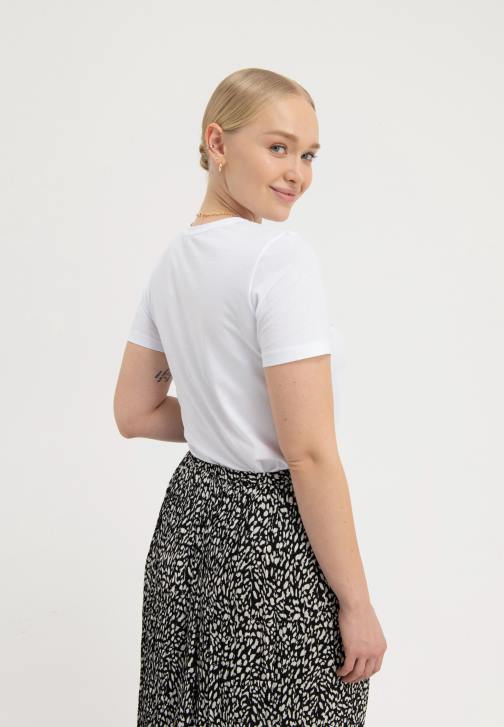 PN6V239 ženy Anna Field bílé tričko s potiskem