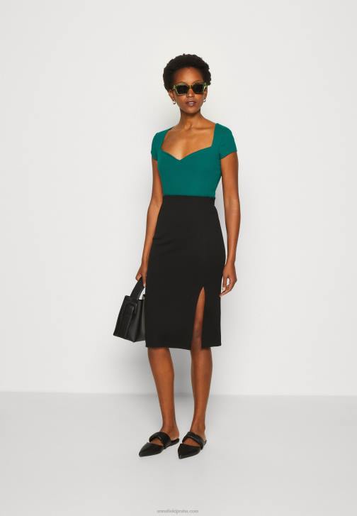 PN6V240 ženy Anna Field tmavě zelené tričko s potiskem