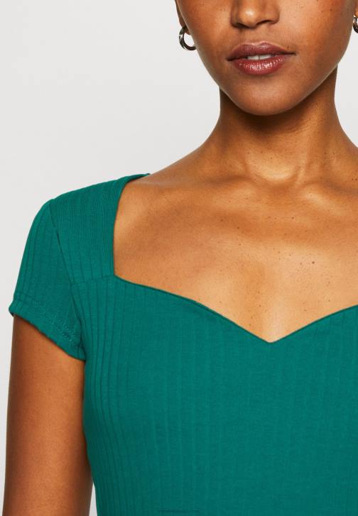 PN6V240 ženy Anna Field tmavě zelené tričko s potiskem