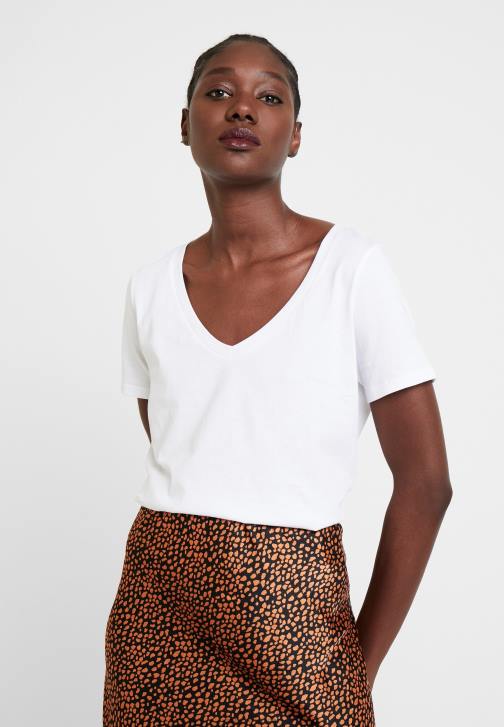 PN6V247 ženy Anna Field basic tričko bílé