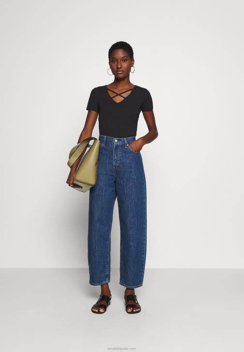 PN6V249 ženy Anna Field černé tričko s potiskem