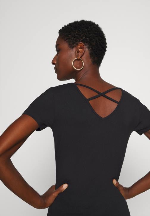 PN6V249 ženy Anna Field černé tričko s potiskem