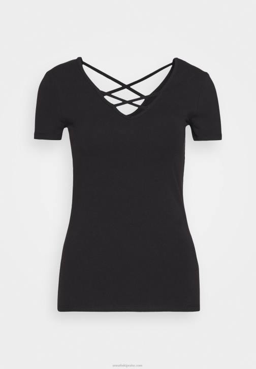 PN6V249 ženy Anna Field černé tričko s potiskem