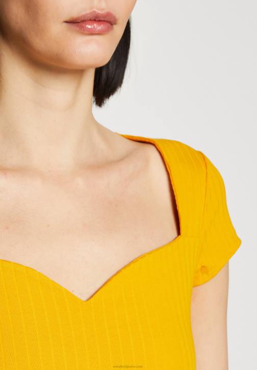 PN6V250 ženy Anna Field tmavě žluté tričko s potiskem