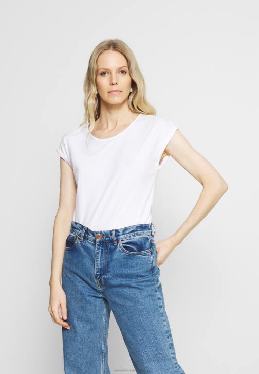 PN6V266 ženy Anna Field 3 balení basic trička černá/bílá/strakatá světle šedá