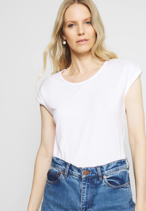 PN6V266 ženy Anna Field 3 balení basic trička černá/bílá/strakatá světle šedá