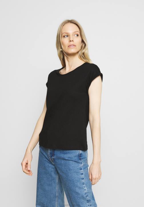 PN6V266 ženy Anna Field 3 balení basic trička černá/bílá/strakatá světle šedá