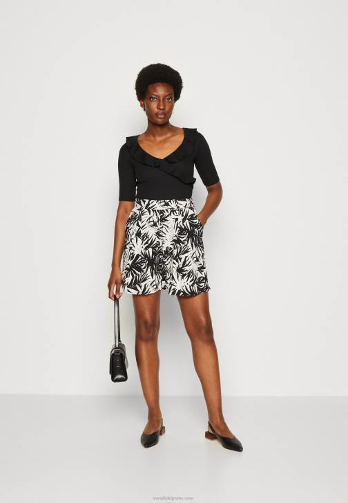 PN6V268 ženy Anna Field černé tričko s potiskem