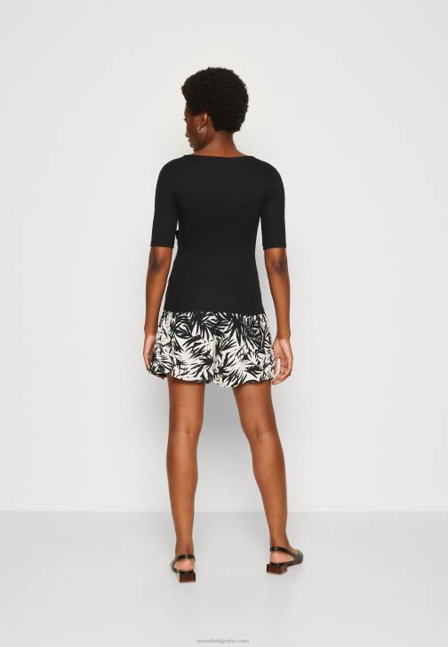 PN6V268 ženy Anna Field černé tričko s potiskem