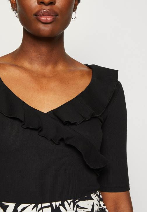 PN6V268 ženy Anna Field černé tričko s potiskem