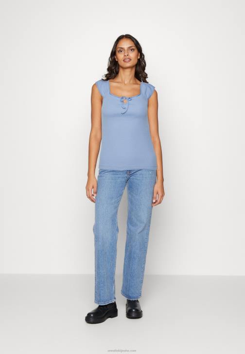 PN6V278 ženy Anna Field tričko s potiskem světle modré