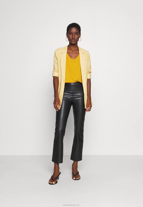 PN6V279 ženy Anna Field základní tričko zlatožluté