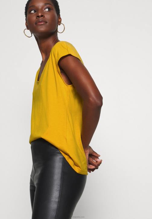 PN6V279 ženy Anna Field základní tričko zlatožluté