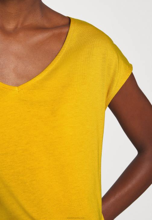 PN6V279 ženy Anna Field základní tričko zlatožluté