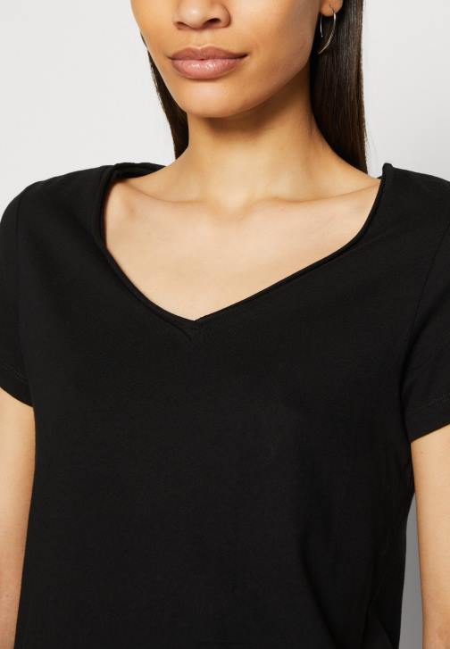 PN6V284 ženy Anna Field 3 balení basic trička černá/bílá/strakatá světle šedá