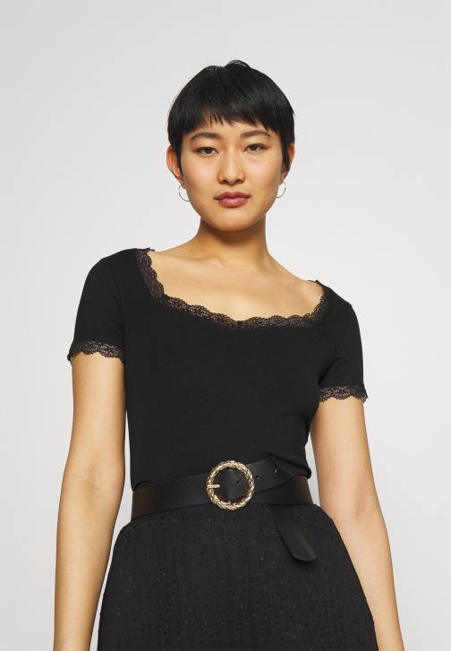 PN6V288 ženy Anna Field základní černé tričko