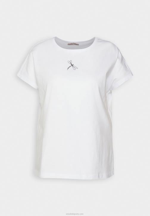 PN6V299 ženy Anna Field bílé tričko s potiskem